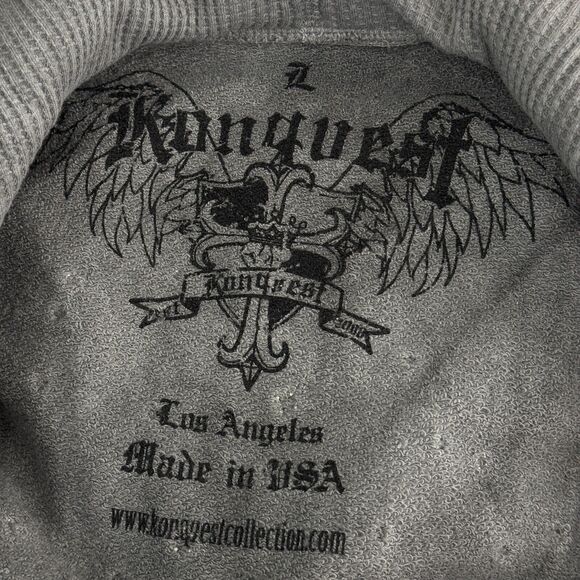 Konquest Closet Jacket Mens Large Skull Dragon Studded Y2K Grunge Streetwear NEW - Picture 13 of 16